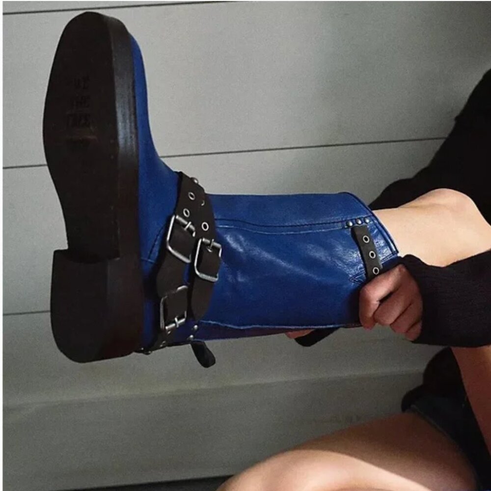 FREE PEOPLE We The Free Janey Engineer Boots New in Box - Picture 4 of 12